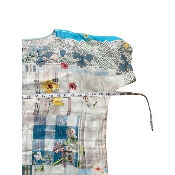 Johnny Was Silk Floral Patchwork Top – PXL - Picture 4 of 6